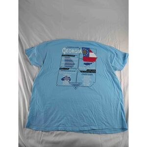 Columbia PFG Mens Blue Cotton Round Neck Short Sleeve Graphic T Shirt XXL 2XL